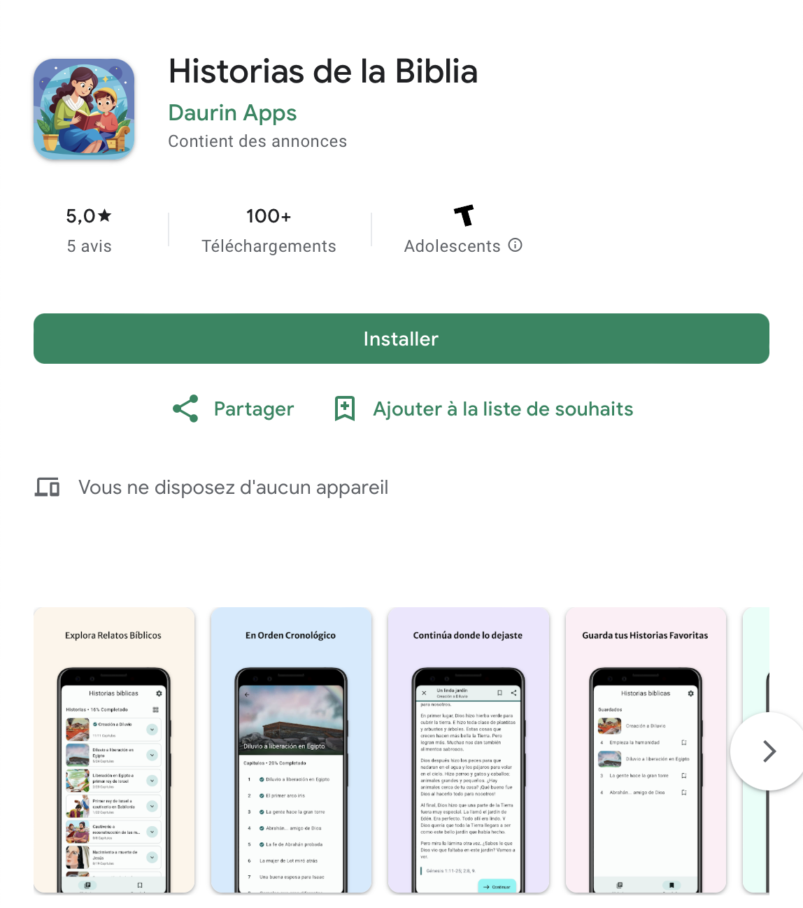 Histoires bibliques - Application